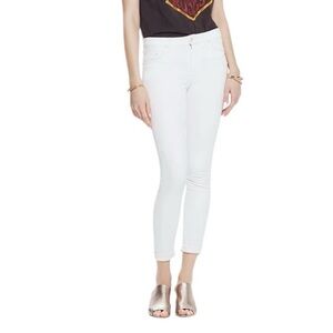 MOTHER High Waisted Looker Jeans in Whipping the Cream color Size 28